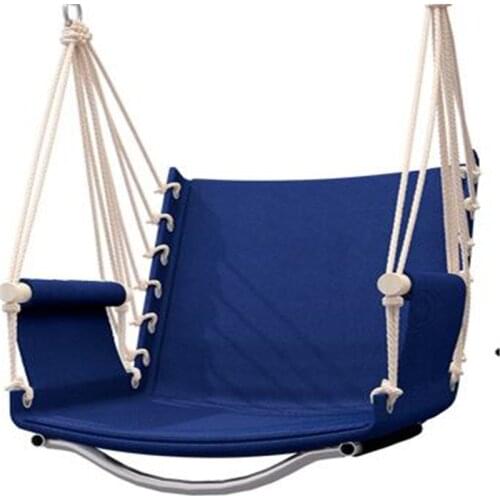 Garden Patio Porch Hanging Cotton Rope Swing Chair Seat Hammock Swinging Wood Outdoor Indoor Swing Seat Chair Hot Sale