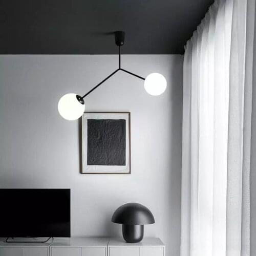 Nordic Minimalist Line Chandelier Modern Living Room Dining Room Home Decor Hanging Light Bar Creative Industrial Lighting Lamp