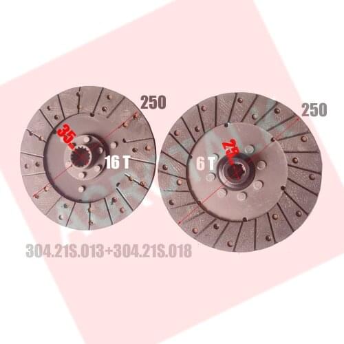 Set of main clutch and PTO discs for JINMA 354 tractor, part number: 304.21S.013+304.21S.018