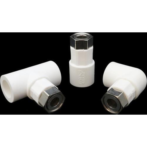 PPR water heater flexible connection 20mm-1/2''pure copper direct/elbow/tee pipe fittings