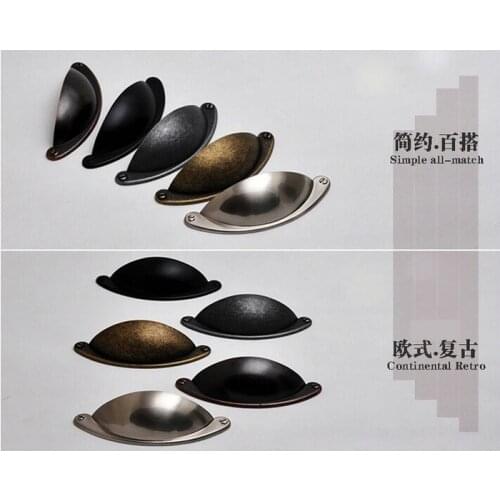 Luxury 104MM/4INCH Shell Shape Village Retro Antique Cupboard Closet Cabinet Furniture Handle Knob 5 Color Mix Order Free Screws