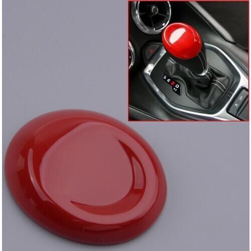 Gear Shift Lever Knob Head Decor Cover Trim Red ABS Fit For Chevrolet Camaro 2017 2018 2019 2020
