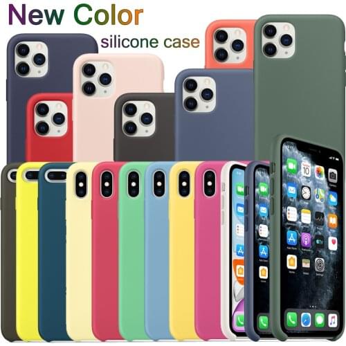 10/Pcs/lot Silicone Case For iphone 7 8 6S 6 Plus 11 Pro X XS MAX XR Case For iphone 7 8 plus X SE Back Cover case with Real box