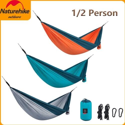 Naturehike Outdoor Leisure Hammock 1-2 Persons Camping Tree Tent Hammocks Hunting Hanging Sleeping Bed Garden Home Travel Swing