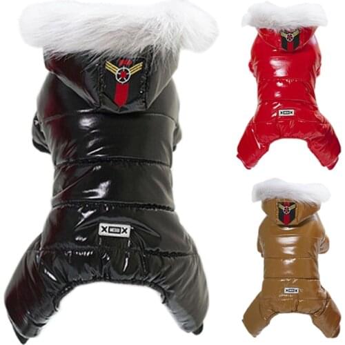 Waterproof Pet Dog Clothes for Small Dogs Winter Warm Dog Hoodie Coat Jackets Puppy Cat Jumpsuits Chihuahua Pug Clothing Outfits