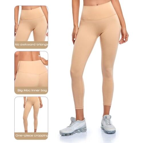 Women Fitness Summer Yoga Workout Running Nude Sanded Gym Training Seamless Leggings Pocket Push Up Tight HighWaist Pants Breath