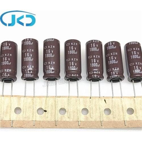10pcs NCC 16V1800UF KZH Series 10*25mm electrolytic Capacitor 1800UF 16V NCC 16V 1800UFNIPPON CHEMI-CON 1800uf/16v