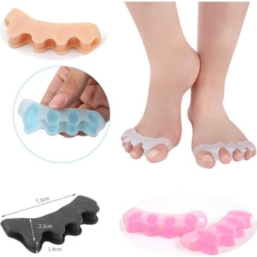 2pcs=1pair New Corrector Toe Separator Bunion Relief Protectors Material Gel Hammer Toe Straightener Toe Spacers Toe Stretchers