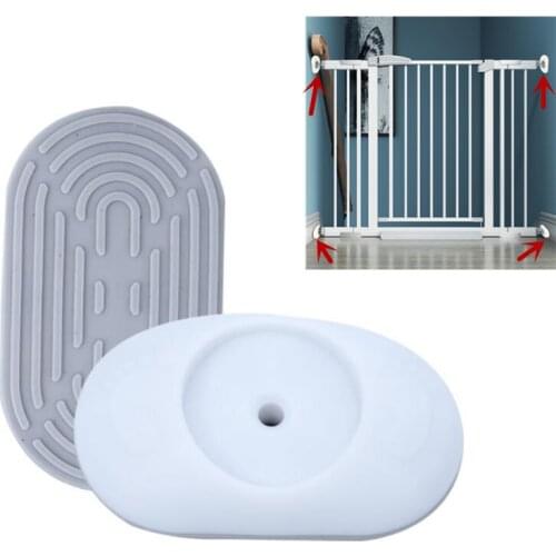 2pc Child Safety Door Fence Wall Guard Accessories Isolation Door Fence Anti-slip Mat Window Protective Fence Wall Fixing Device