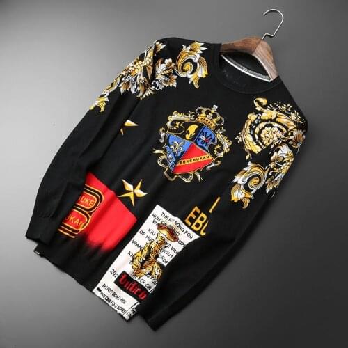 2021 Spring Personalized Printed Thin Sweater Jerseys Hombre Invierno Noel Kazak Heren Sweater For Men Flower Knitted Sweater