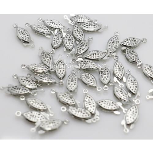 10PCS Fittings Reticular Clasp Silver-plate DIY Accessory Metal For Bracelet Necklace Machining Part Snap Button Jewelry Making