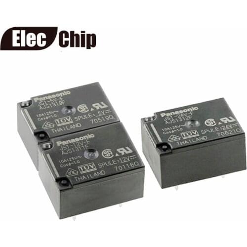 5Pcs Power Relay JS1-5V-F AJS1319F JS1-5V DC5V JS1-12V-F AJS1311F JS1-12V DC12V JS1-24V-F AJS1312F JS1-24V DC24V 5Pin 10A