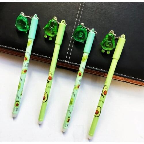 60 Pcs/lot Crystal Avocado Pendant Gel Pen Ink Pen Promotional Gift Stationery School & Office Supply wholesale