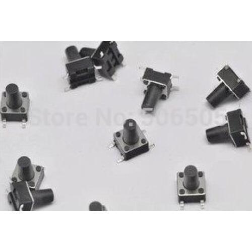 6x6x10mm 4pin SMD Tactile Tact Mini Push Button Switch Micro Switch Momentary 100pcs/lot