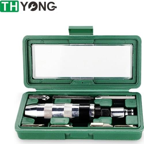 8pcs Multi-purpose Heavy Duty Shock Screw Driver Chisel Bits Kit Tools Professional Non-Slip Socket Impact Screwdriver Case Set