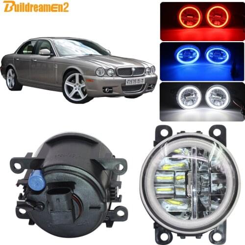 Buildreamen2 Car 4000LM LED Lamp H11 Fog Light Angel Eye Daytime Running Light 12V Styling For Jaguar XJ X358 2007 2008 2009
