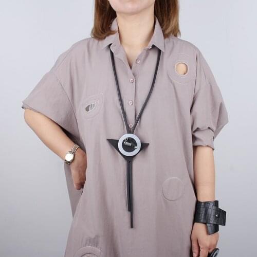 Punk Black Neck Chains Red Heart Necklace For Women Jewelry Geometric Pendants Necklaces Harajuku Clothes Accessories Wholesale