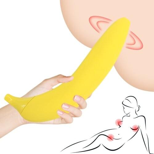 EXVOID Heating AV Stick Vibrators Sex Toys for Woman Long Dildo Vibrator Silicone G Spot Massager Adult Products Banana Shape