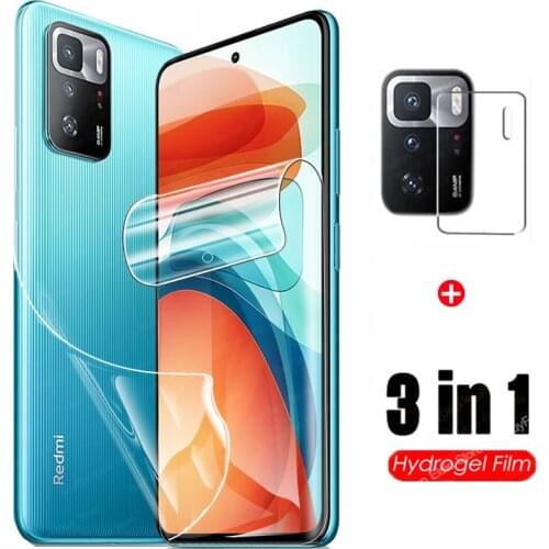 3in1 Hydrogel Film For Xiaoim Poco X3 GT Screen Protector Camera Films For Poco X3 NFC F3 GT M3 Pro 5G Protective Film Not Glass