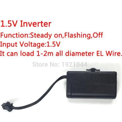 1.5V EL wire inverter/converter(driver) powered by AAA battery driving 1-2m EL wire or EL strips/panels For Party Decoration