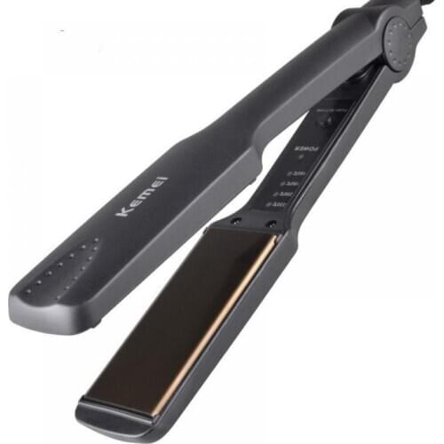 KM-329 Professional Hair Straightening Irons Heating Plate Hair Straightener Tourmaline Ceramic Fast Warmup Thermal Performance