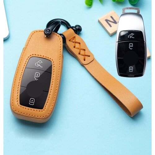 Leather Full Protective Cover Car Key Case for Mercedes Benz AMG 2017 E Class W213 Key Case Covers