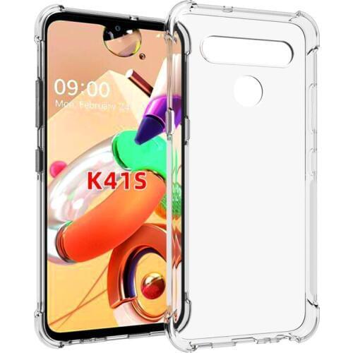 Crystal Clear Reinforced Corners TPU Shock Absorption and Anti-Scratch Cover case for LG K41S