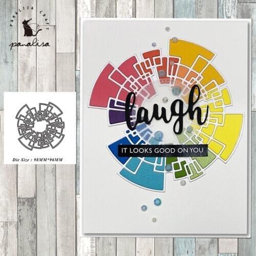 Panalisacraft Circel Frame Card Metal Cutting Dies And Stamps cut die scrapbooking Album Paper Card Craft Embossing Decoration U