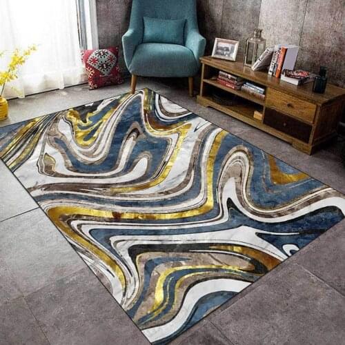 Fashion Abstract Geometric Carpet Twisted Line Marble Study Room Computer Chair Area Rugs Bedroom Bedside Non-Slip Floor Mat
