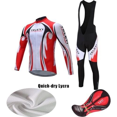 Mens Lycra Long Sleeve Road Bike Clothing BIB Kit 2021 Fall Cycling Jersey Set Male Dress Pro Suit MTB Bicycle Clothes Uniform