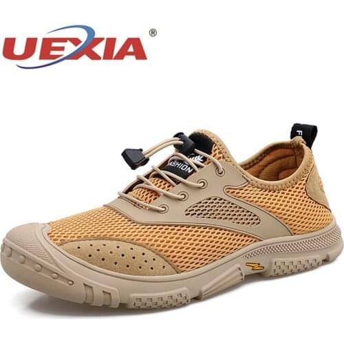 NEW Mens Leisure Shoes Breathable Mesh Tennis Sneakers Comfortable Non-slip Sport Handmade Hollow Breathable Walk Zapatillas