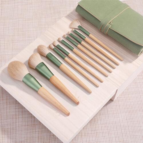 10Pcs Makeup Brush Set Powder Foundation Highlight Contour Concealer Eyebrow Eyeshadow Blending Cosmetic Brushes Make Up Tools
