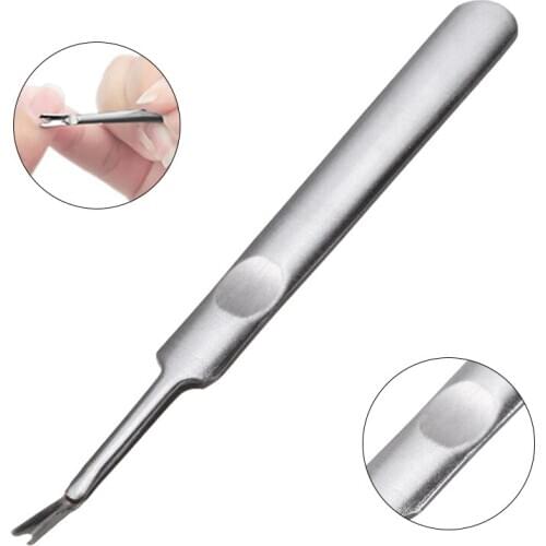 Stainless Steel Dead Skin Cuticle Pusher Remover Trimmer Trim Under Nail Clean Pedicure Cleaning Nail Art Tool