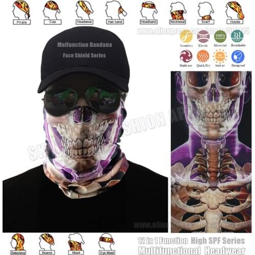 TRACKABLE SHIPPING Individualized Skeleton 3D Designs Cycling Bandana Outdoors Sports Seamless Scarf Magic Bandana Headband