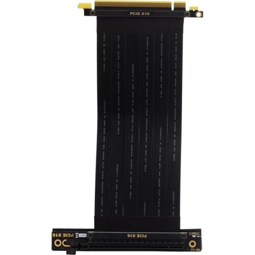 PCI-E 3.0 x16 to x16 Male to Female 90 Degree Left Angle Riser Extension Cable Graphics Card PCI Express Extender PCIe 16x