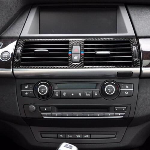 It Is Suitable For BMW Middle Air Outlet E70 E71 Old X5 X6 Start Button Red E70 X5 E71 X6 (2008-2013) The Carbon Fiber