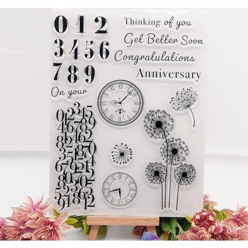 15.5x20.5cm Dandelion Transparent Seal Clear Stamps Silicone Seal TPR Halloween Christmas Roller stamps DIY Scrapbooking Card