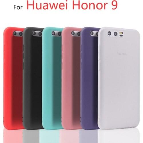 For Huawei Honor 9 Clear TPU and Matte Solid color Case For Huawei Honor9 Honor 9 Back Cover Protect Skin Silicon case