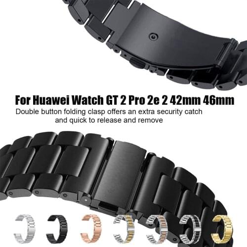 Strap For Huawei Watch GT 2 42mm/2 Pro/2e Replacement Bracelets Stainless Steel Wristbelst for Huawei Watch GT 2 46mm Watchband