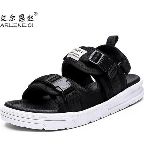 Men Women Sandals Platform Wedges Girls Shoes Thick Heel Lace Up Outdoor Breathable Female Beach Sport Sandals Plus Size 36-46