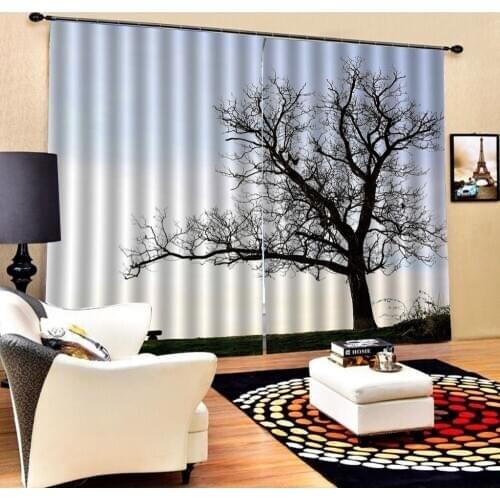 Big tree curtains 3D Curtain Luxury Blackout Window Curtain Living Room Blackout curtain