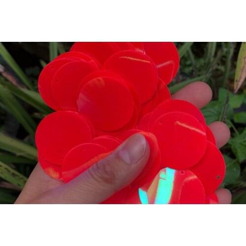 Sewing supplie 50mm Peach-red sequins DIY pearl solid-color peach-red porcelain jewelry accessories round flat sequins