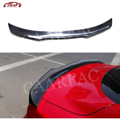 For Ford Mustang ABS plastic Rear Trunk Spoiler 2015 2016 2017 Carbon Fiber Boot Wings B Style Auto Racing Car Styling