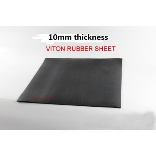 10mm thickness Fluorine rubber sheet FKM plate Aflas Rubber Sheet FPM mat Viton cushion pad acid, alkali and high temperature