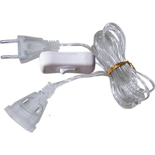 3M Plug Extension Cable With Switch Turn ON/OFF For Christmas Holiday Wedding Party Garland String Light EU/US Plug