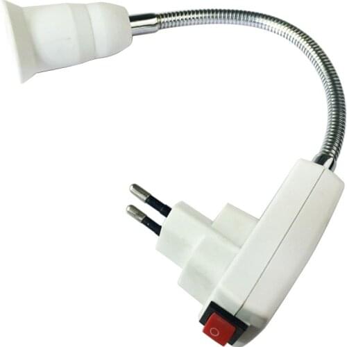 EU US Plug E27 Lamp Bulb Flexible Extension Converter Base holder Wall Socket Desk Lamp LED Light Extend Adapter Accessories
