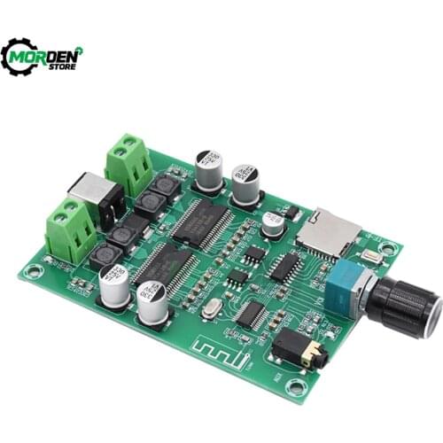 XH-A354 Bluetooth 5.0 Audio Stereo Amplifier Board Module YDA138-E Dual Channel Wireless HD 20W + 20W AUX TF Card for Yamaha