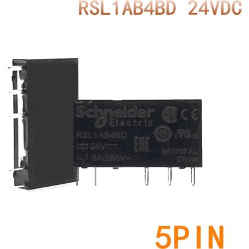 10PCS/LOT 100%Original&New Relay RSL1AB4BD-24VDC RSL1AB4BD 24VDC RSL1AB4BD 12V 24V 5PIN 6A