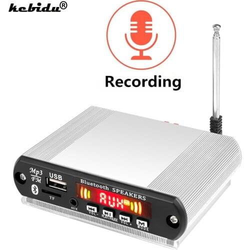 2*3W Amplifier MP3 Player Bluetooth Decoder Board Car Accessory With Recording Function Support USB/SD/FM Audio Module DIY Case