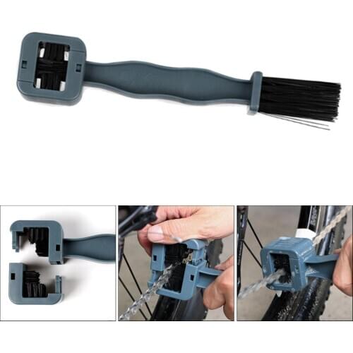 2 in 1 Bike Chain Brush Motorcycle Bicycle Brake Wheel Cleaner for Cycling
